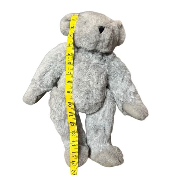 Vermont Teddy Bear Company Jointed Gray 16" with Blue Signature Eyes Gray Suit - Picture 7 of 16